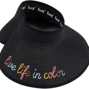 Lug Black Visor with Vibrant Embroidery